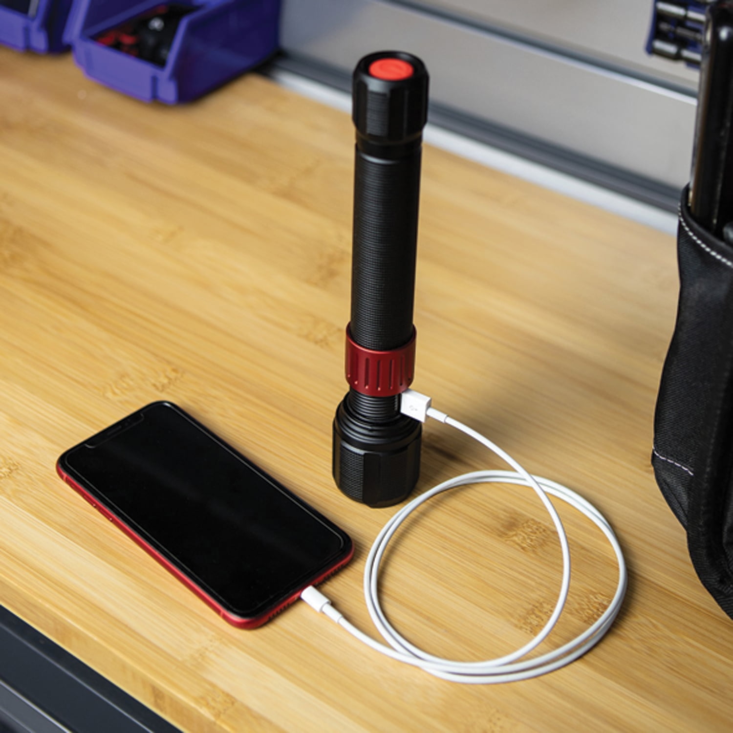 Dorcy LED 3400 Lumens USB Rechargeable Flashlight with Power Bank, 41-4328