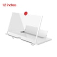 thumbnail image 4 of Inteprter Lupa de pantalla de teléfono móvil 3D de 10/12 pulgadas, soporte de amplificador de vídeo HD con lupa de juego, soporte de escritorio plegable Teléfono y Comunicación Blanco 12 Zoll, 4 of 6