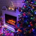 thumbnail image 3 of Hulmay 300 LED Christmas String Lights, 98 FT Waterproof Green Wire with 8 Modes, Twinkle Fairy String Lights Plug-in for Indoor & Outdoor Xmas Party Yard Garden (Multicolor), 3 of 7