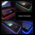 thumbnail image 4 of Gaming Mat For Professional Gamers, Extended Size Ultra-Shiny Fiber Desk Pad With NANO-Textured Surface, RGB Lighting Modes And Anti-Slip Base For PC Laptop Keyboard (80 X 30 Cm), 4 of 5