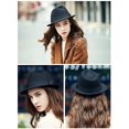thumbnail image 4 of YooGuoGuo Trilby Fedoras Panama Jazz Hat Short Brim Bowler Hat for Men/Women, 4 of 6