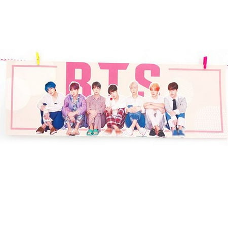 Silkscreen Concert Poster - Fancyleo 1 Pcs Kpop BTS Bangtan Boys MAP of The Soul Banner Hang Up Poster Concert Airport Banner Fans Gift