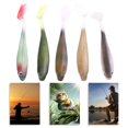 thumbnail image 2 of 5 uds 90mm/5g T cola suave señuelos de pesca 3D ojos ranura trasera cebos artificiales Likrtyny  Deportes al aire libre Salida diaria Juego de fiesta, 2 of 6
