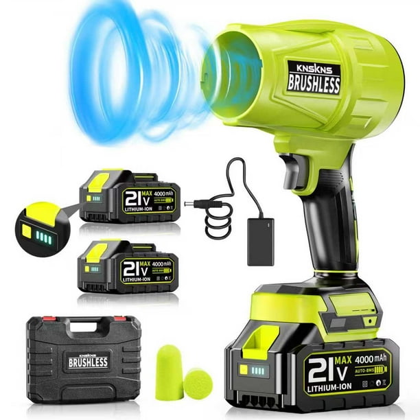 Baterías inalámbricas Leaf Blower KNSKNS de 21 V, 2 × 4.0 Ah, ligeras