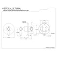 thumbnail image 5 of Kingston Brass KS3035BAL Heirloom 3-Way Diverter Valve with Trim Kit, Oil Rubbed Bronze, 5 of 5