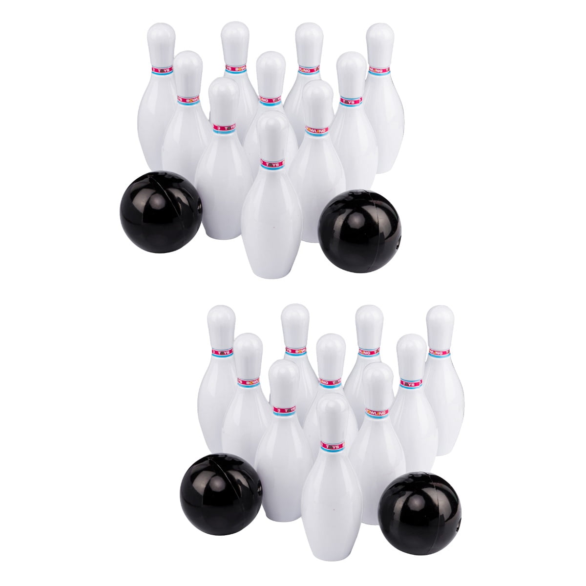 TreasureGurus Wooden 9 Pin Bowling Set Rustic Colonial Era Nine