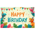 thumbnail image 3 of Yatrandify Dinosaur Theme Birthday Banner Colorful Design Happy Birthday Banner Kids Party Decoration for Birthday Celebration Indoor Use Photo Shoot, 3 of 8