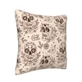 thumbnail image 2 of Square Throw Pillow Covers with Core, Ethnic Style Line Skull Pillows for Sofa Beds, 20" x 20" Multicolor, 2 of 9