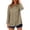 *Khaki, variant on VBVC Women's Cotton-Linen Collared Tunic Top , Ladies' Long Sleeve Button Down Blouse , Loose Fit Pleated Shirts For Women,Army Green,S-2XL