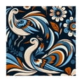 thumbnail image 4 of Acheng Birds, Flowers Square Tablecloth Waterproof Resistant Fabric 100% Polyester Fiber 52*52, 4 of 8