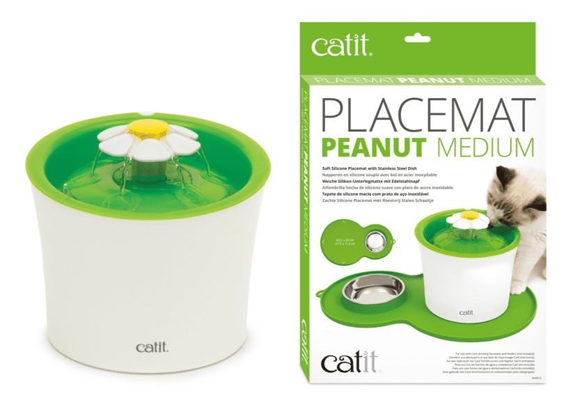 Catit Flower Placemat Green Medium Size Pour Chat 