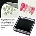 thumbnail image 3 of Happydeer Gel Fake Nails Storage Box with Lid Transparent Press-on Nails Storage Container Multifunctional Mini Square Empty Display Holder for Acrylic Fake Nail Tips Earplugs Jewelry, 3 of 13