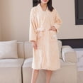thumbnail image 5 of RQYYD Short Robe for Women, Womens Robes Lightweight, Plush Fluffy Shower Robe, Soft Fuzzy Bath Robe with Pockets, 5 of 5