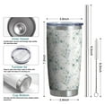 thumbnail image 6 of 20oz Tumbler with Lid and Straw Stainless Fresh Leaf Steel Vacuum Insulated Water Coffee Tumbler Cup, Double Wall Vacuum Insulated Travel Mug Reusable Tumblers for Ice Drinks, Hot Beverage, 6 of 7
