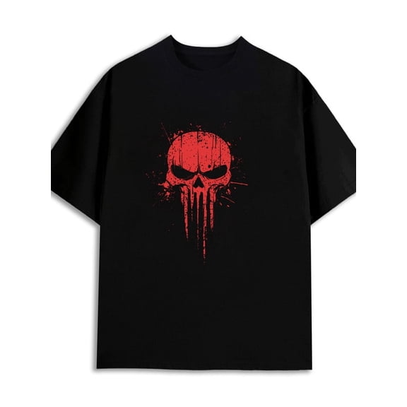 Punisher Skull Tee mens 180G 100% Cotton black Casual Unisex Shirt Graphic Tee tshirts Classic Unisex Shirt Graphic tshirts Funny Unisex Shirt Graphic Tee tshirts