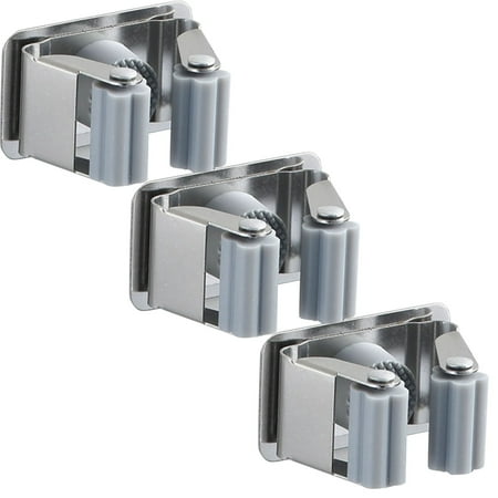 

Clearance Items!Pkjas 3pc Mop Holder Wall Mount 304 Stainless The Mop Holders From Rusting Reliable Clamping Effect Thanks to Flexible Black Plastic Wheels 5ml Glue Tools
