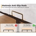 thumbnail image 4 of Sofanext 18 inch Metal Bed Frame Queen Size, Heavy Duty Steel Platform Bed Frame with Storage Space, No Box Spring Needed, Noise Free, Black, 4 of 10