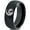 Black Dome Tungsten, variant on Tungsten Crescent Moon Howling Wolf Forest Trees Engraved Band Ring 8mm Men Women Comfort Fit Black Beveled Edge Brushed Polished