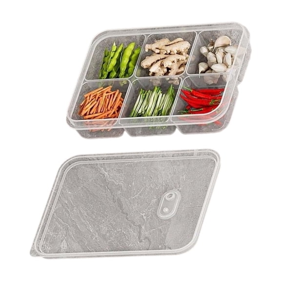 Multi-Section Meal Prep Container with Vented Lids, Stackable for Fridge & Storage