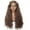 Red, variant on Guoxxzi Women'S Chemical Fiber Wig Long Hair Small Curly Head Cover Matte High-Temperature Silk Bangs Long Hair Dense Hair Wig 23.6in