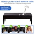 thumbnail image 3 of Stretch Bench Cover PU Dining Bench Cover Elegant Bench Protector Slipcover Dustproof Piano Bench Seat Cover Furniture Bench Cushion Cover for Living Room Bedroom Dining Room Hotel, 3 of 10