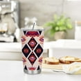 thumbnail image 5 of GZHJMY Car Cup Travel Mug, Esoteric Eye Colorful Line Art 304 Stainless Steel Coffee Cup, Insulated Heated Thermos Mug with Lid, 6.5×3.6×2.8 Inch, 5 of 6