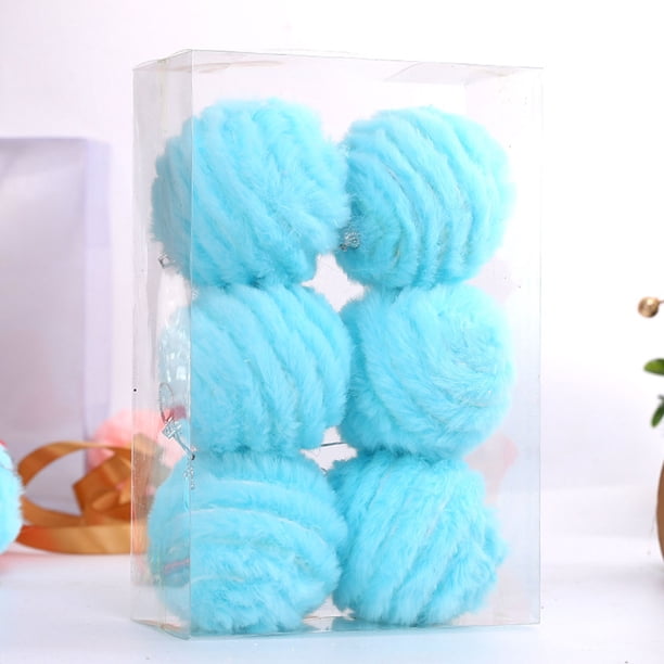 Fiudx Juego de Bolas Navideñas de Plástico Irrompible, Brillantes, para Decorar El Árbol, Ideal para Bodas y Fiestas, 8 Cm, 6 Unidades