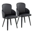 thumbnail image 5 of LumiSource Black Wood, Black Velvet, Gold Metal Dahlia Dining Chair - Set of 2, 5 of 5