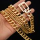 thumbnail image 3 of Cinturón de cadena para mujeres y niñas, cadena de metal dorado, cinturones de cadena gruesa multicapa para vestidos, 3 of 4