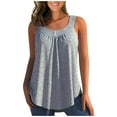 thumbnail image 1 of WXLWZYWL Dressy Tops for Women Denim Shirt Women Tank Tops with Built in Bras Tankini Bathing Suits for Women womens 3/4 sleeve tops and blouses Women T Shirt Dress, 1 of 7