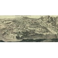 thumbnail image 2 of Vintage Maps 14x9 White Modern Wood Framed Museum Art Print Titled - Antique Map of Jerusalem, 2 of 4