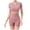 Pink, variant on Workout Sets for Women Short Sleeve Slim Crop Tops and High Waist Biker Shorts Summer Activewear