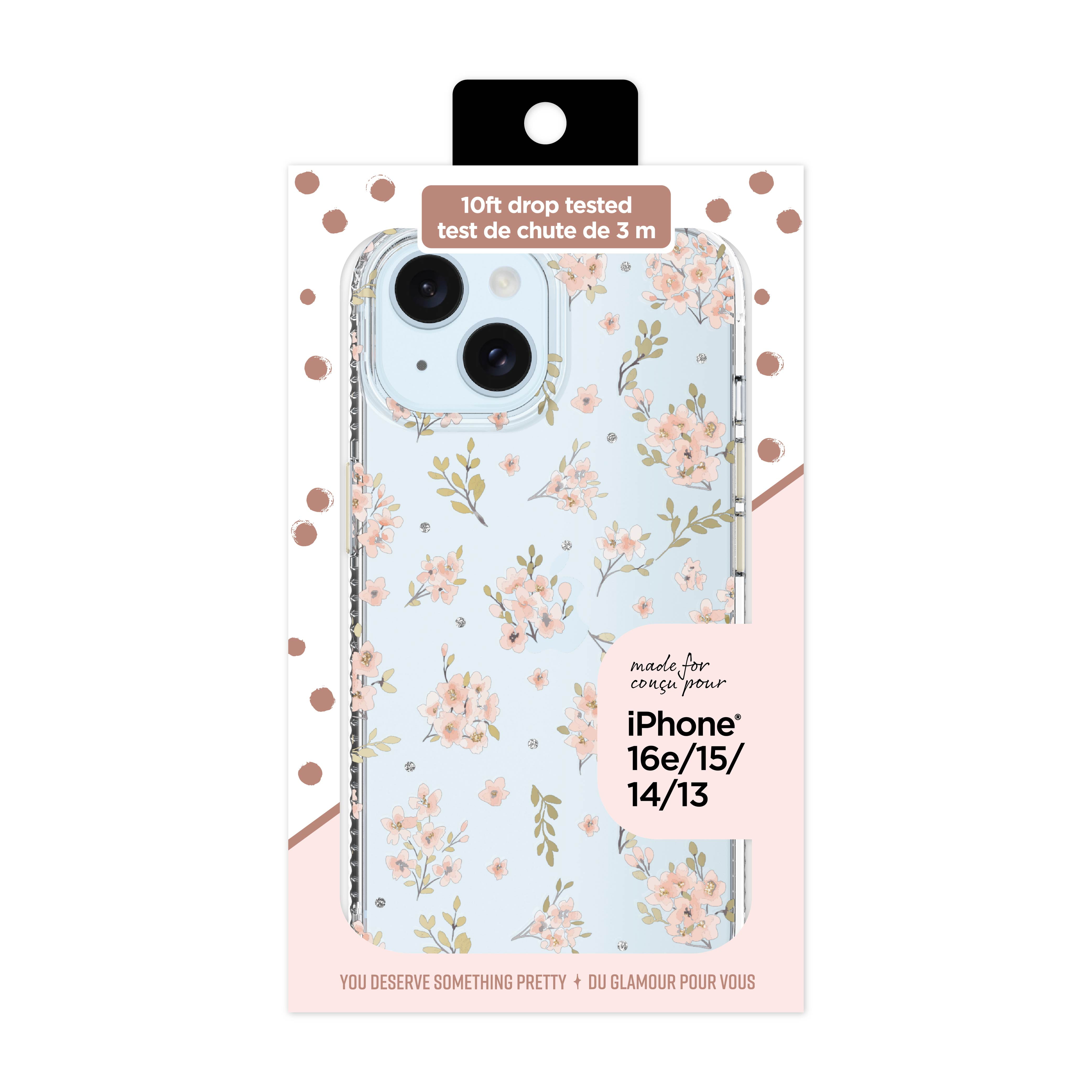 Petite Pink Floral - Premium Fashion Phone Case for iPhone 16e / iPhone 15 / iPhone 14 / iPhone 13, You deserve something pretty!