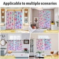 thumbnail image 5 of Spring Floral Kitchen Curtains Window Panels, Purple Pink Blue Flower Summer Botanical Insulated Window Treatment Curtain, Grommet Curtains for Bedroom/Living Room/Bathroom, 2 Piece 42"Wx84"L, 5 of 8