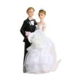 thumbnail image 2 of balikha Wedding Cake Toppers Bride and Groom Cake Decor Sculpture with White Mesh Veils Romantic Couple Statue for Desk Wedding Party Style A, 2 of 9
