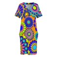 thumbnail image 3 of Flower Power-vestido holgado con bolsillo para mujer ropa de ceremonia estilo Retro Hippy para ocasis especiales, 3 of 6