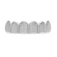 thumbnail image 1 of Guardoinrt 18K Gold Plated Grids Texture Hip Rapper Caps Lower Upper Hop Set Fang Teeth, 1 of 6