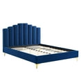 thumbnail image 3 of Modway Olivia Queen Performance Velvet Platform Bed, Blue, 3 of 10