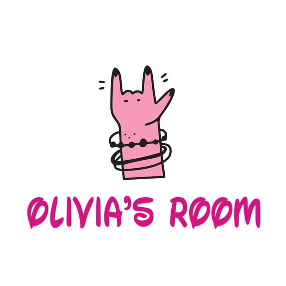 Design With Vinyl - Girls Custom Name Wall Decal -Personalized Name or Lettering Vinyl Wall Decal - Name Wall Decor - Easy To Apply & Removeable-Applies to any Smooth Surface Size : 40" x 28".