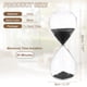 thumbnail image 2 of Temporizador de arena Uxcell de 45 minutos, reloj de arena, temporizador de vidrio para decoración de sala de estar, oficina en casa, restaurante, negro, 2 of 6