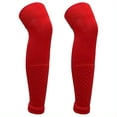 thumbnail image 2 of Couver Unisex Stretch Leg Sleeves, Footless Overknee Sleeves for Sports and Everyday Wear, Red, Small, 2 Pairs, 2 of 9