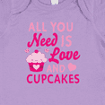 thumbnail image 4 of Inktastic Valentines Day All you Need is Love and Cupcakes Boys or Girls Baby Bodysuit, 4 of 5