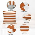 thumbnail image 5 of Decorative Throw Pillow Covers 18x18 Inch Set of 2 Classical Stripe Home Decor Pillow Cases for Couch, Orange Cushion Case for Living Room Bedroom Bed Car Chair, 5 of 9