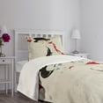 thumbnail image 5 of Ambesonne Queen Quilted Bedspread Set 2 Pcs, Retro Woman Card Ace, Twin Size, Vermilion Beige, 5 of 6