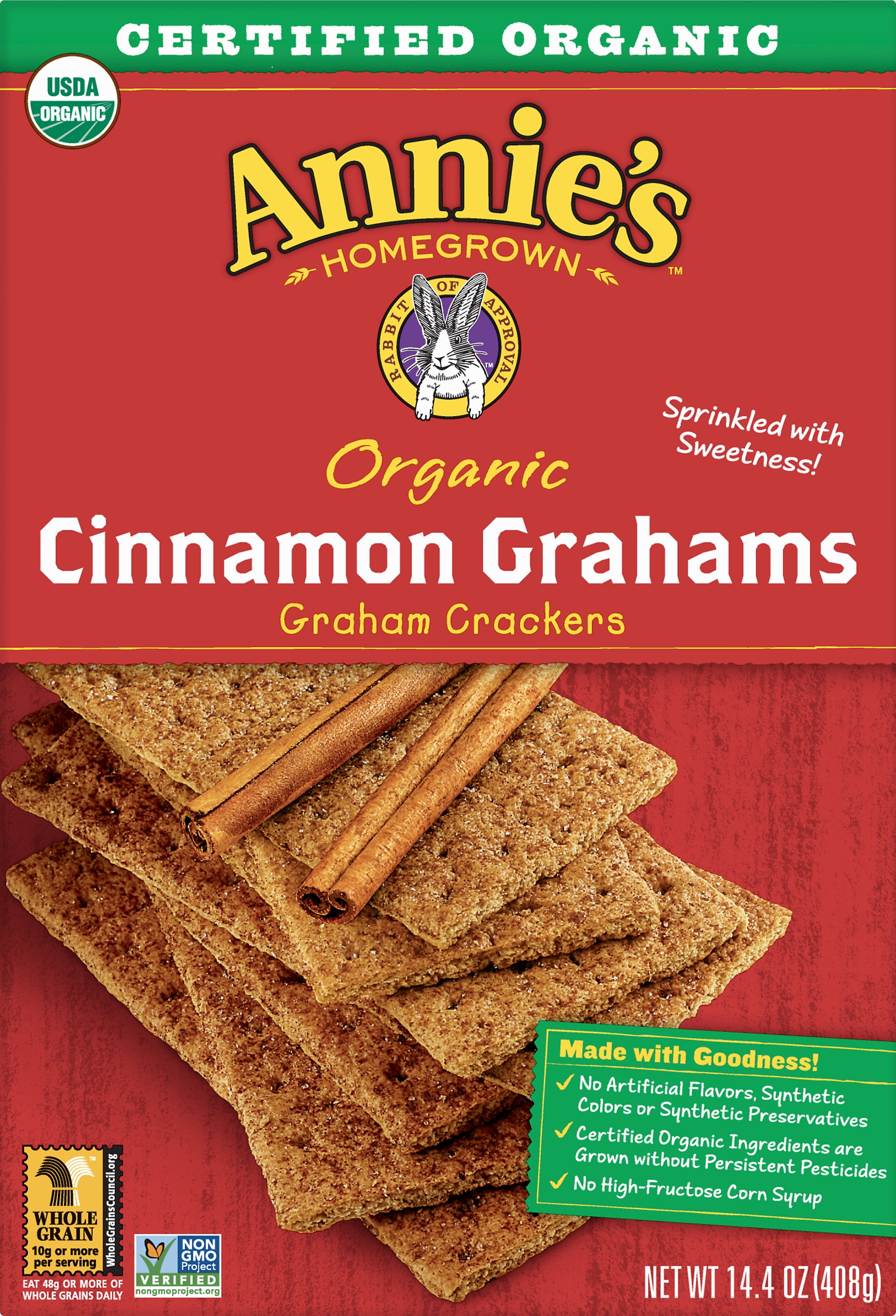 Annie's Organic Honey Graham Crackers, 14.4 oz - Walmart