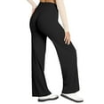 thumbnail image 5 of Women's Casual Pants High Waist Lifting Soft Stretchy Comfy Trousers for Yoga Gym Workout Athletic Wear, 5 of 9