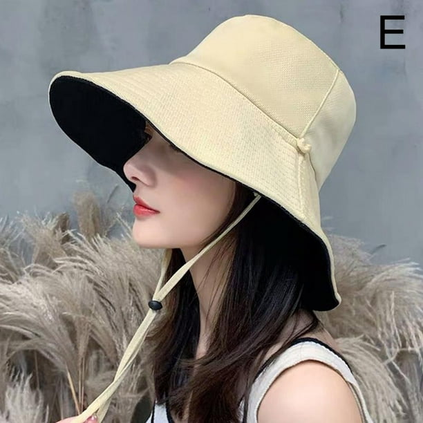 Kentiuttd Women Outdoor Sunscreen Summer Sun Hats Anti-Uv Protective Cap Solid Color Ladies Women Fashion Hat Other 58cm