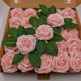 thumbnail image 2 of Ramo de Rosas Artificiales Bewildely Decoración Blanco, 2 of 6