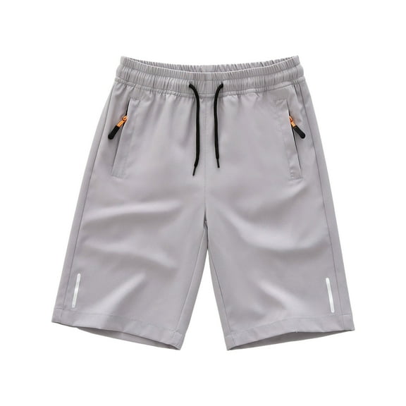 Xudanell Boys Golf Shorts Stretch Big Boy Short Sports Pants Gray Baseball Pants Youth Boys Grey 7-8 Years