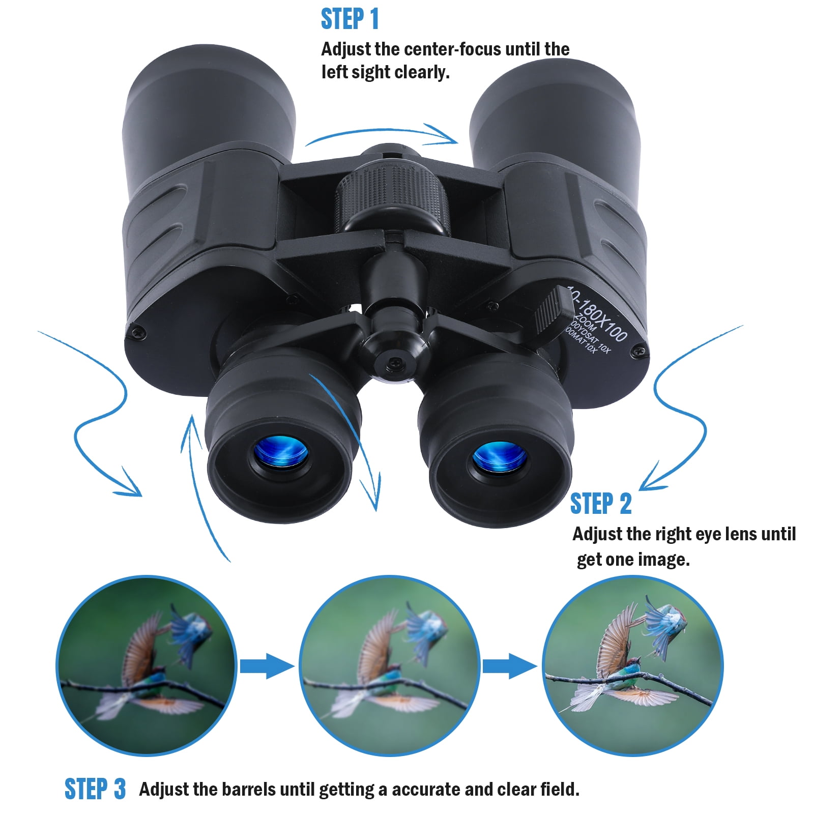 BFVV 180x100 High-Power Binoculars - Night Vision & Low-Light Ready with BAK4 Prisms + FMC Lenses, Ideal for Birdwatching, Hunting, Hiking- Clear Imaging, Premium Gift for Adults